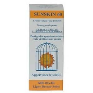 DERMO SOINS SUNSKIN 60 CRÈME SOLAIRE TUBE 50ML