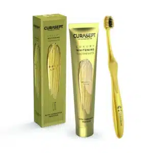 CURASEPT LUXURY WHITENING GOLD + BROSSE A DENT 75ML