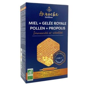 DIETAROMA LA RUCHE MIEL+ GELEE ROYALE+ POLLEN+ PROPOLIS 20 AMPOULES