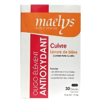 MAELYS CUIVRE LEVURE DE BIERE 30 GELULES