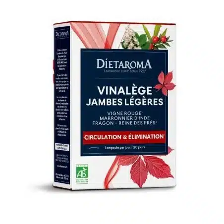 DIETAROMA VINALEGE JAMBES LEGERES CIRCULATION ET ELIMINATION B20 AMPOULES