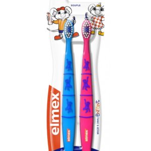 ELMEX BROSSE A DENTS CHILDREN LOT DE 2 SOFT 3-6 ANS